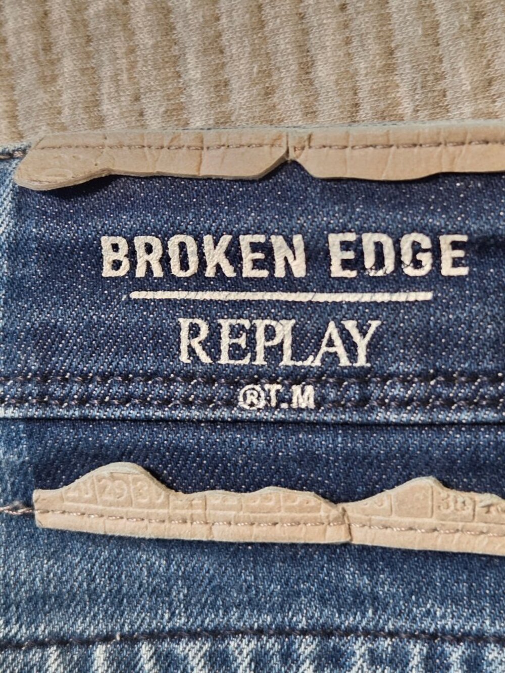 Replay Bronny Super Slim Fit Distressed Jeans Mens 36x32 Light Wash Stretch - Picture 10 of 12